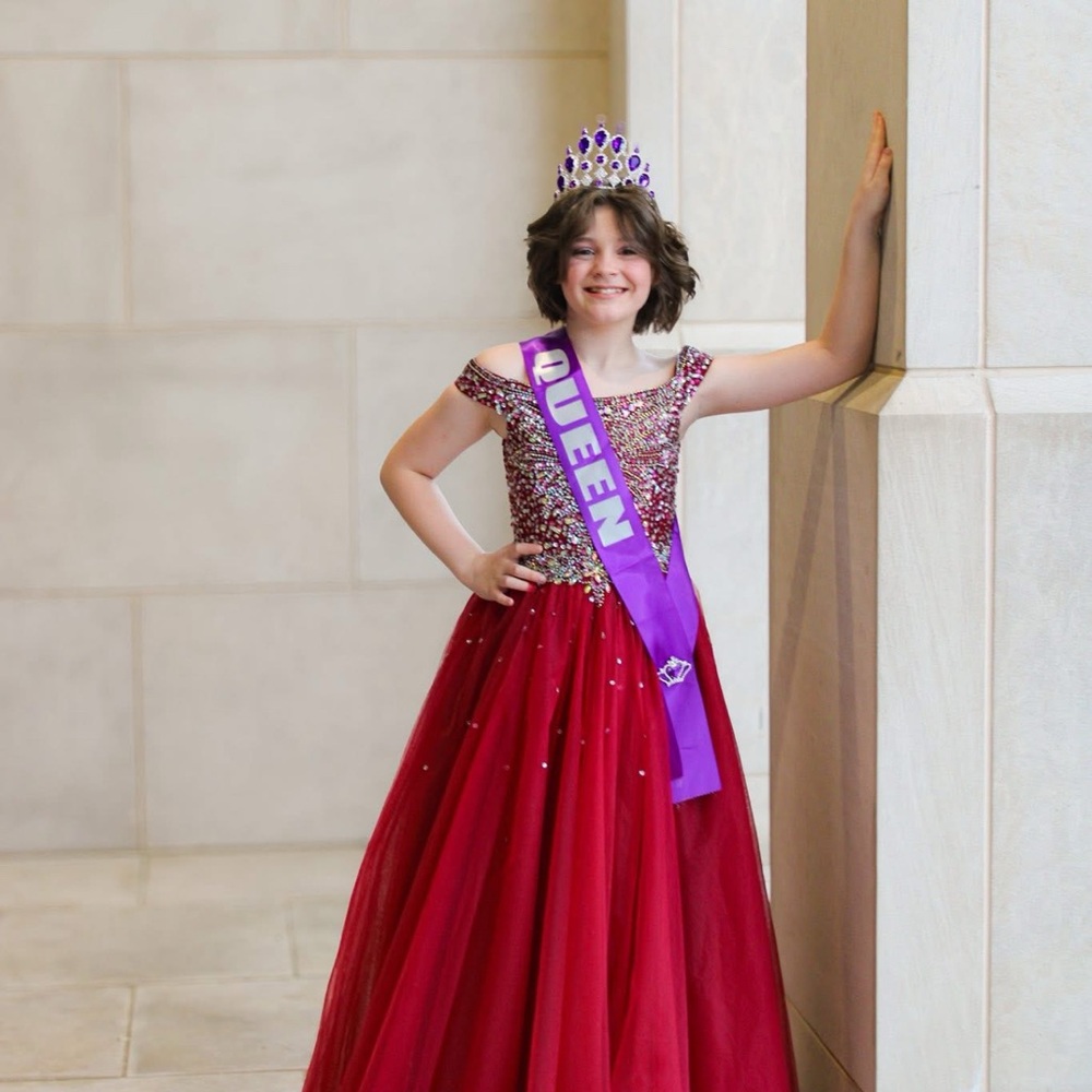 Tiffany’s Pageant Dress in Burgundy